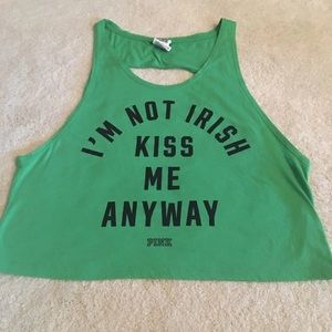 PINK Victoria’s Secret Kiss Me Irish Crop Top